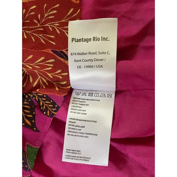 Farm Rio Tropical Tapestry Long-Sleeve Tiered Mini Dress Boho Small - Picture 8 of 13